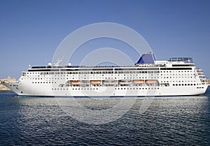 Cruise Ship in port of Malta