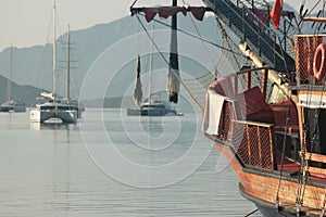 Cruise ship at the port of Marmaris, Turkey.