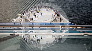 Cruise ship at port pier in ketchikan alaska