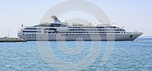 Cruise ship in the port of Split in Croatia.