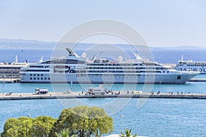 Cruise ship in the port of Split in Croatia.