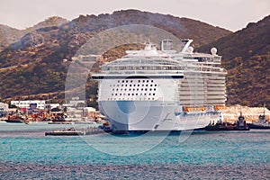 Cruise Ship in Port at St. Maarten