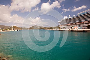 Cruise Ship in Port at St. Thomas