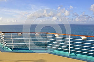 Cruise ship railing