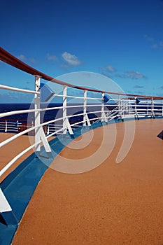Cruise Ship Railing and Top Decks