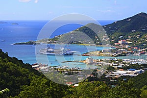 Cruise ship in Roadtown, Tortola photo