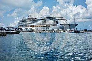 A Cruise Ship at the Royal Naval Dockyard in Bermuda