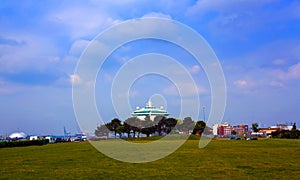 Cruise ship in Southampton, England