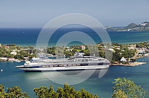 Cruise ship in St. Lucia