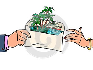 cruise ship tour sale. wedding trip