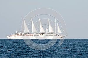Cruise ship on voyage photo