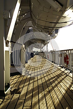 Cruise Ship Wooden Deck