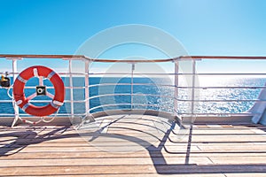 Cruise Ship Wooden Deck photo