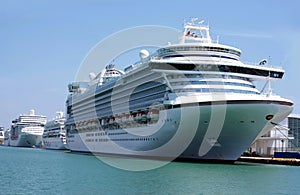 Cruise ships at Barcelona port