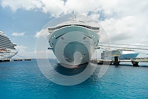 Cruise ships in the port of Cozumel