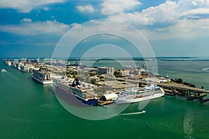Cruise ships at Port Miami