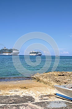 Cruise ships from the shore