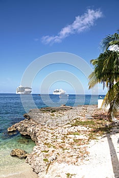 Cruise ships from the shore