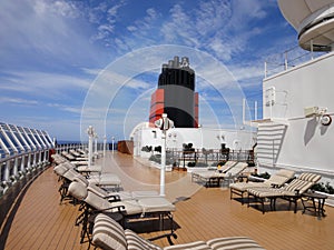 Cruise Sun Deck with nice deck chairs.