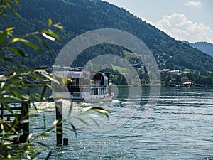 Cruise tourist ship on the Ossiacher See, Carinthia, Austria