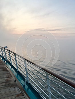 Cruise vacation view from a balcony