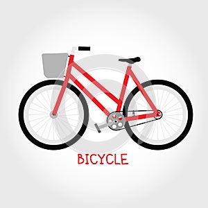 Cruiser bicycle isolated vector