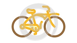 cruiser bike color icon animation