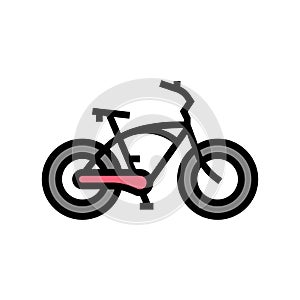 cruiser bike color icon vector illustration