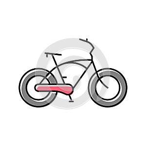 cruiser bike color icon vector illustration