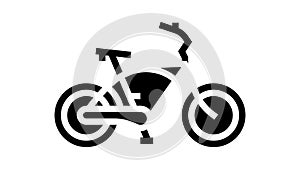 cruiser bike glyph icon animation