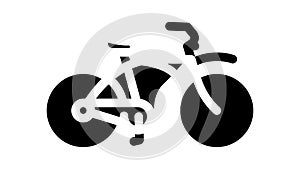 cruiser bike glyph icon animation