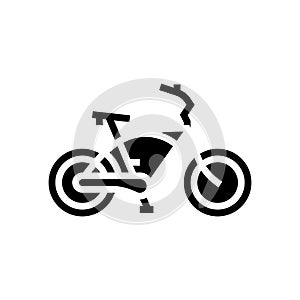 cruiser bike glyph icon vector illustration