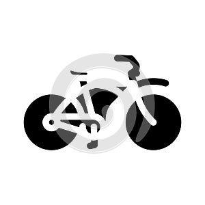 cruiser bike glyph icon vector illustration