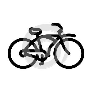 cruiser bike line icon vector illustration