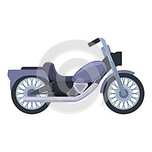 Cruiser chopper icon cartoon vector. Bike rider