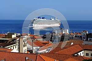 Cruiser leaving port