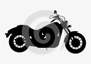 Cruiser motorcycle, Fast bike Silhouette