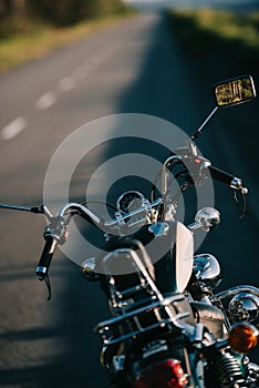 cruiser motorcycle standing