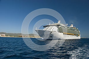 Cruiseship docked in Cabo San Lucas, Mexico.