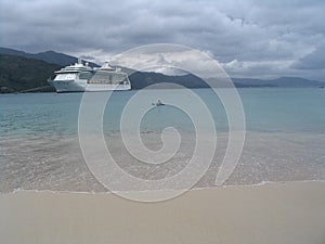 Cruiseship on Haiti photo