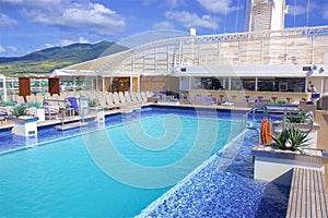 Cruiseship upper deck, Caribbean