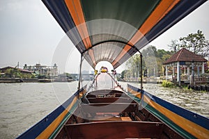 Cruising along on a longtail boat in Bangkok