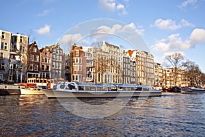 Cruising in Amsterdam citycenter in the Netherland photo