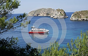 Cruising boat photo