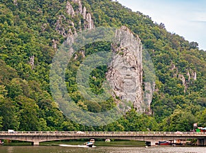 While cruising the Danube River you may see a carving of Dacien King Decebalus of Romania.