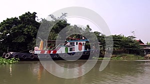 Cruising in a Long-tail boat on the Chao Phraya Rive