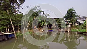 Cruising in a Long-tail boat on the Chao Phraya Rive