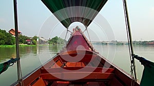 Cruising in a Long-tail boat on the Chao Phraya Rive