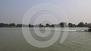 Cruising in a Long-tail boat on the Chao Phraya Rive