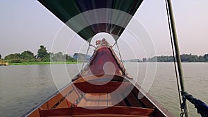 Cruising in a Long-tail boat on the Chao Phraya Rive